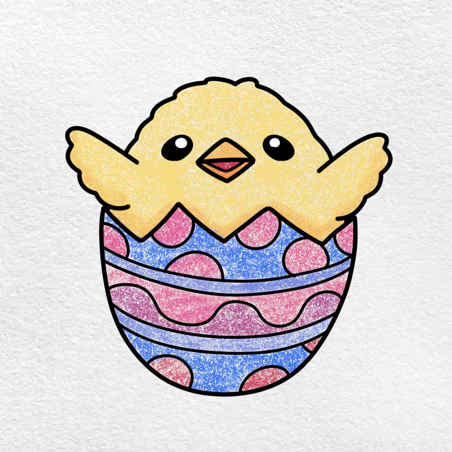 Easter Chick Drawing - HelloArtsy