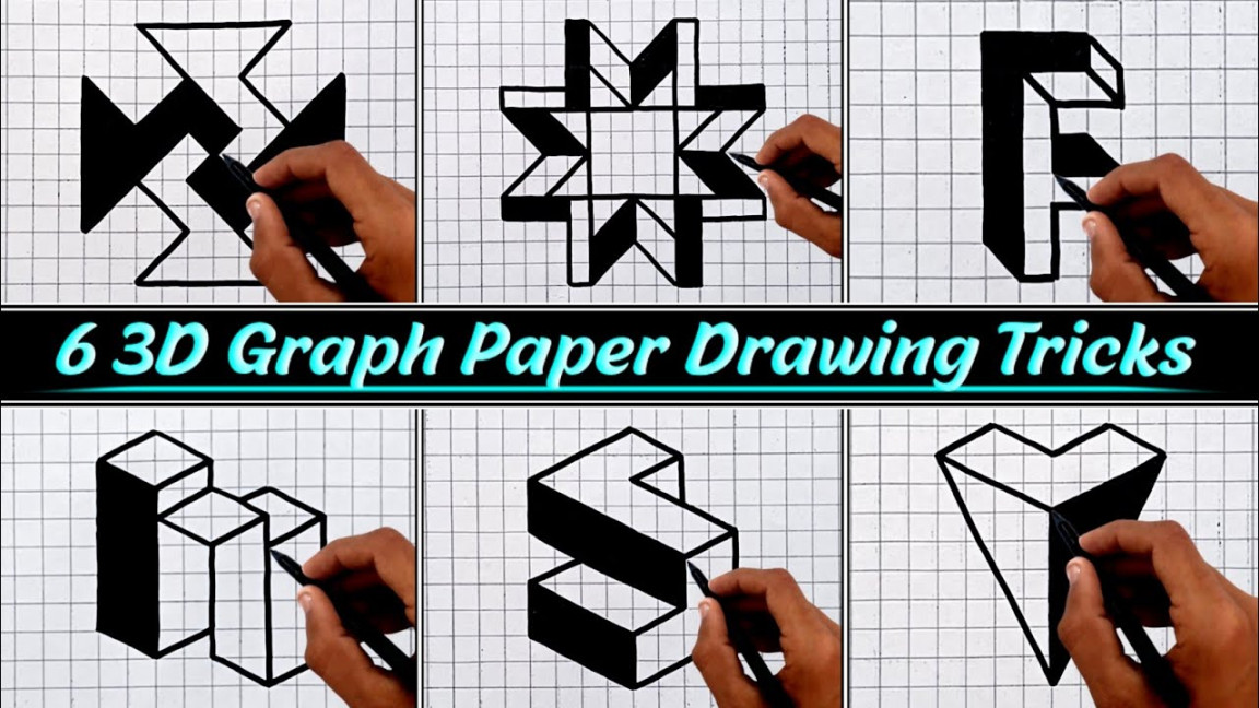 Easy D Drawings on Graph Paper  D Drawing on Graph  Graph Paper  Drawings