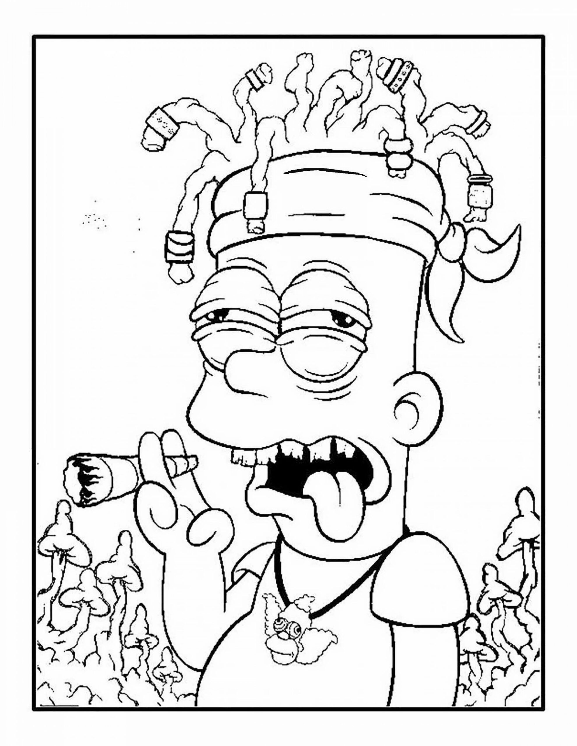 er Jahre Animation Stoner Coloring Pages - Etsy