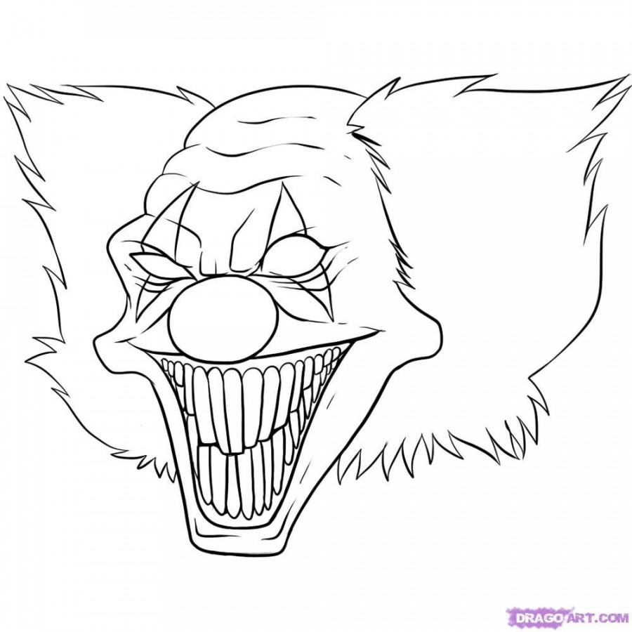 evil clown  Scary clown drawing, Scary drawings, Scary clowns