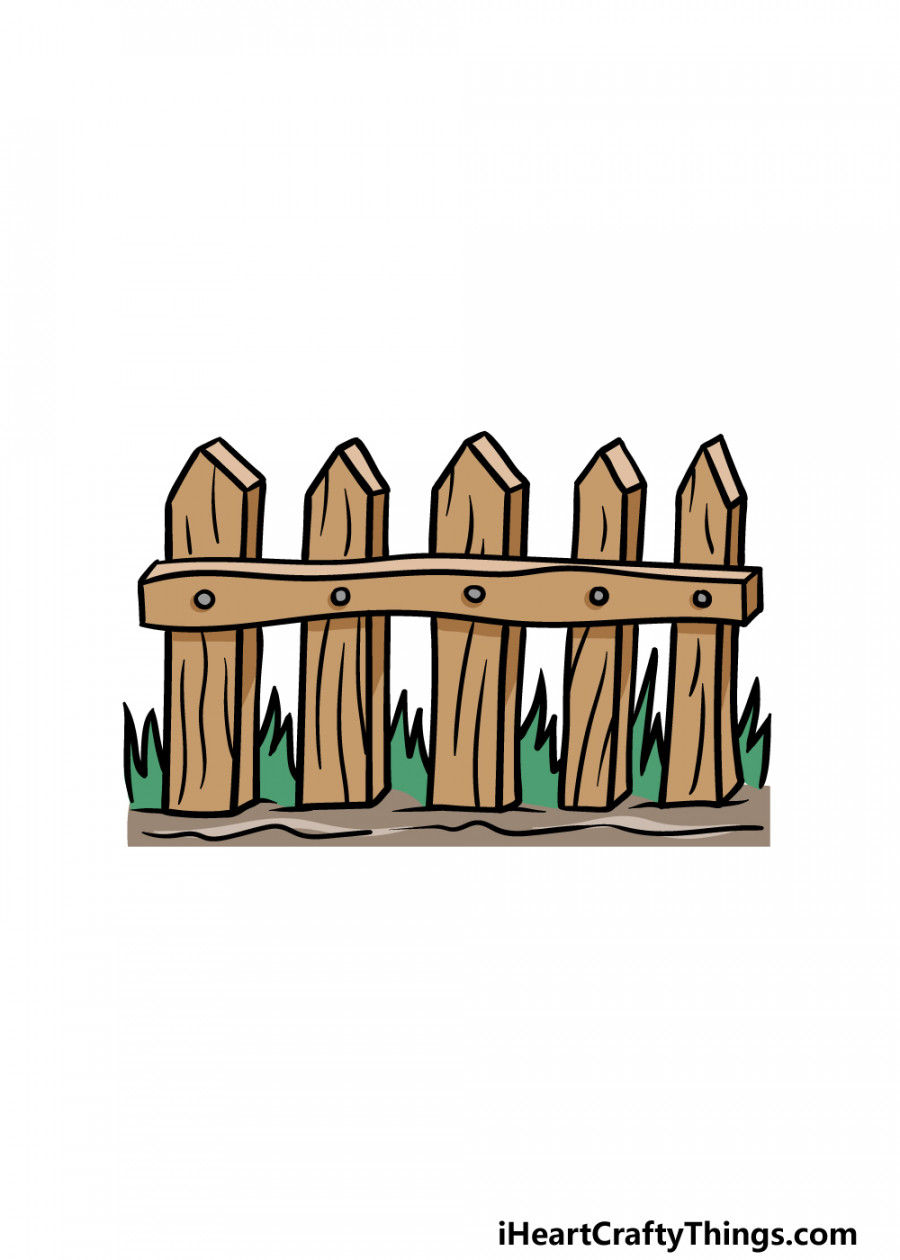 Fence Drawing - How To Draw A Fence Step By Step