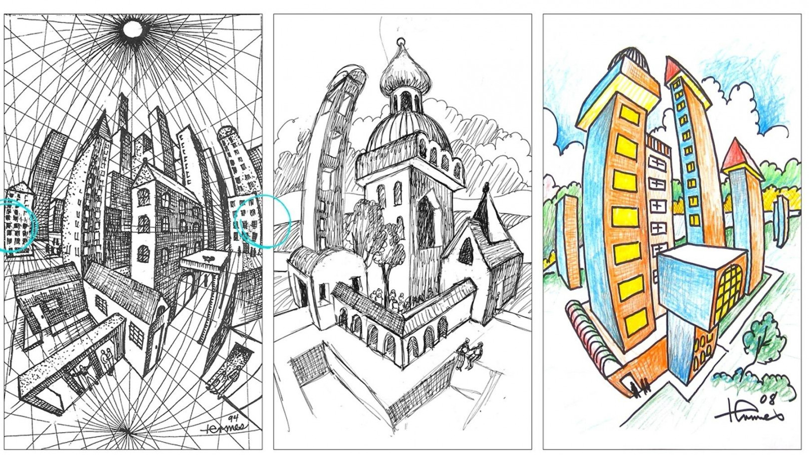 Four-Point Perspective Drawing  How to Draw Using Perspective with Dick  Termes