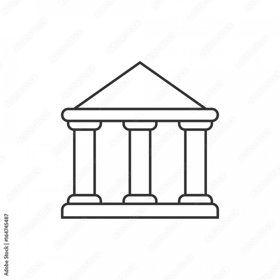 Government building outline icon Stock-Vektorgrafik  Adobe Stock