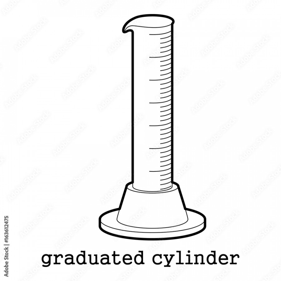 Graduated cylinder icon outline Stock-Vektorgrafik  Adobe Stock