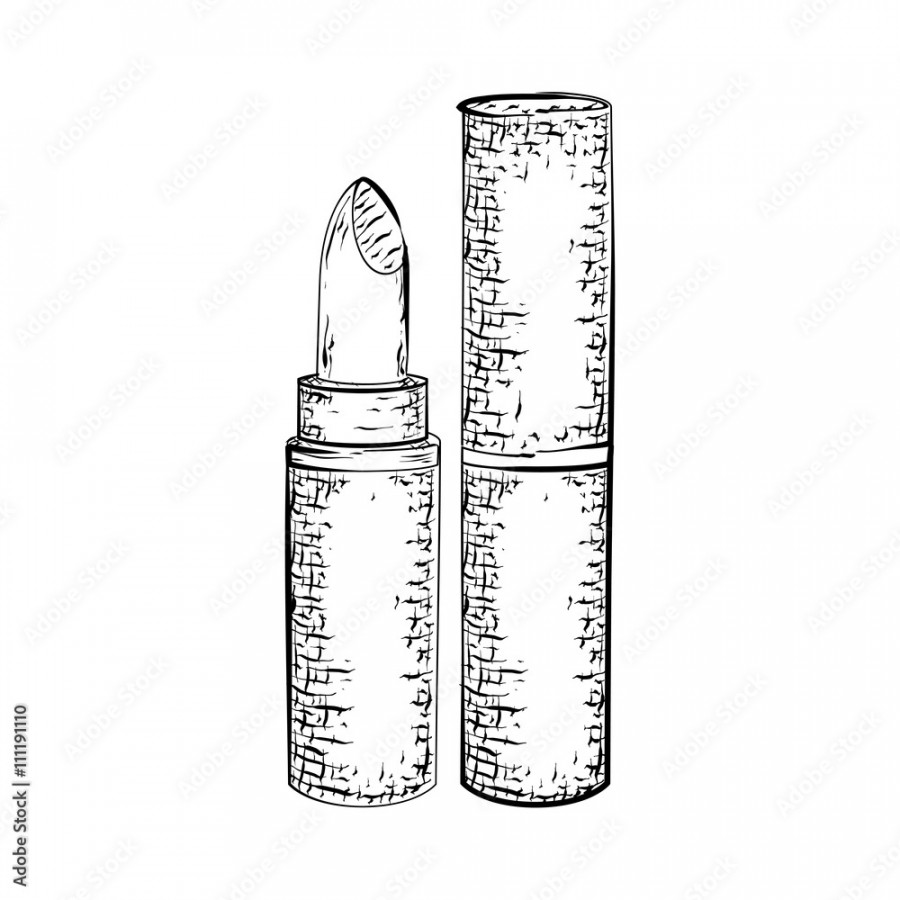 Hand drawn lipstick