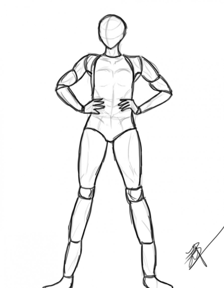 hands on hips pose drawing - Google Search  Art reference