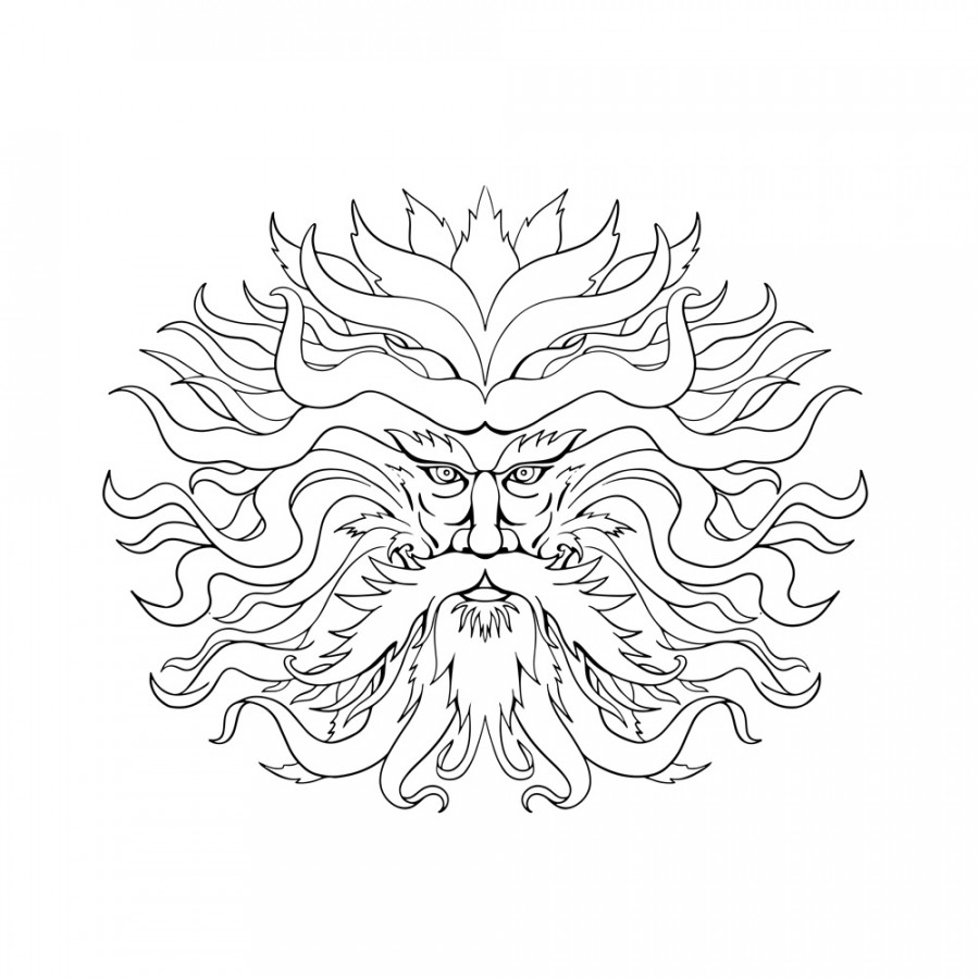 Helios Greek Sun God Head Drawing Black and White :: Behance