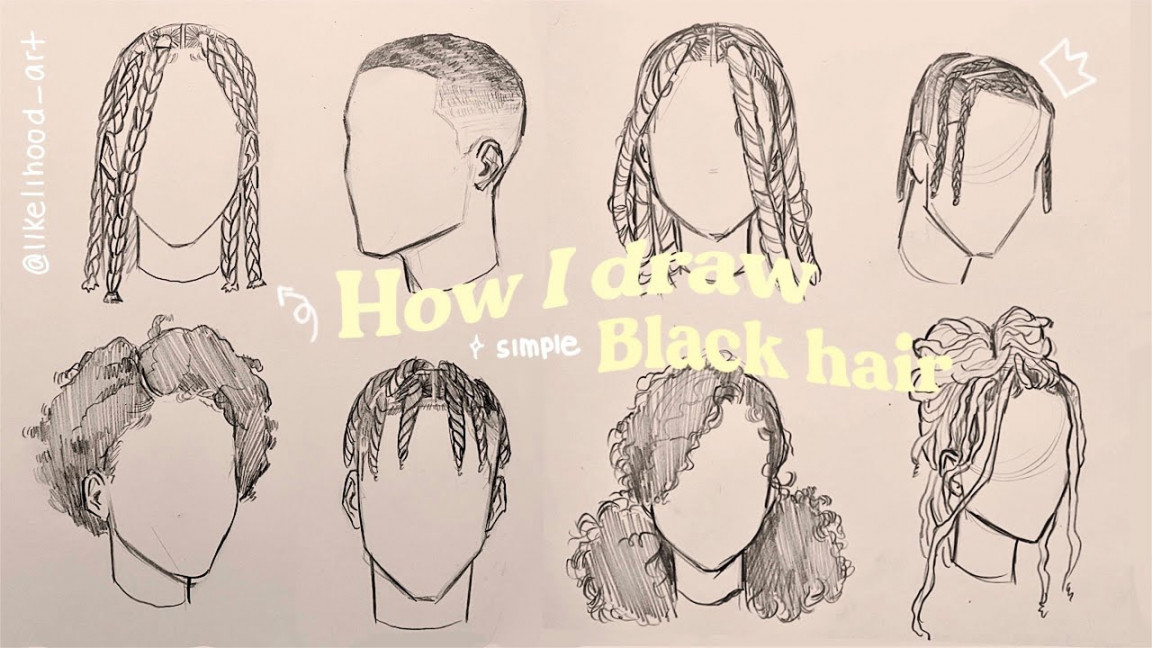 ✏️How I draw black hairstyles (simple) 🌱