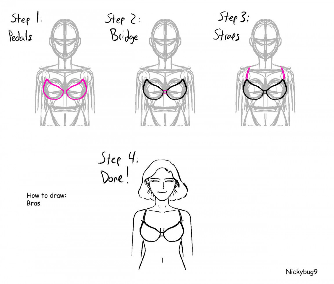 How to draw a Bra: Step-By-Step by nickybug on DeviantArt