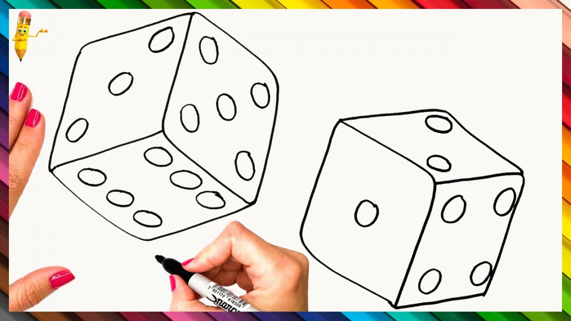 How To Draw A Dice Step By Step 🎲 Dice Drawing Easy