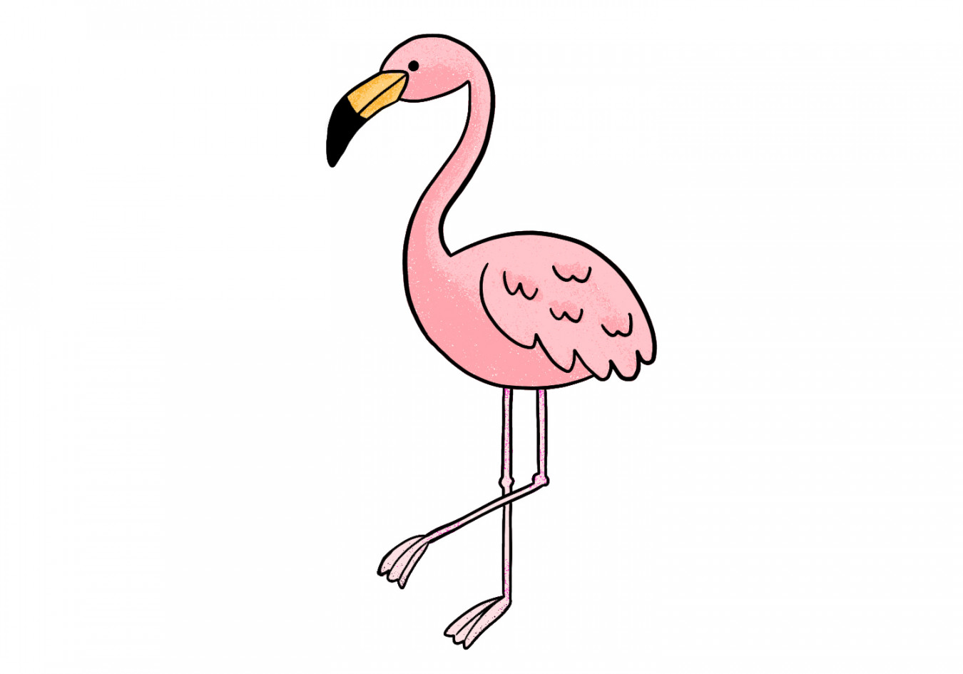 How to Draw a Flamingo (in  Steps!)  Design Bundles