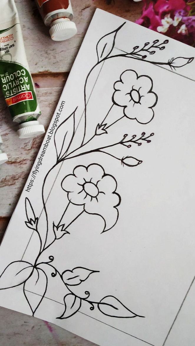 How to Draw a Floral designs drawing  Drawing Flowers easy in