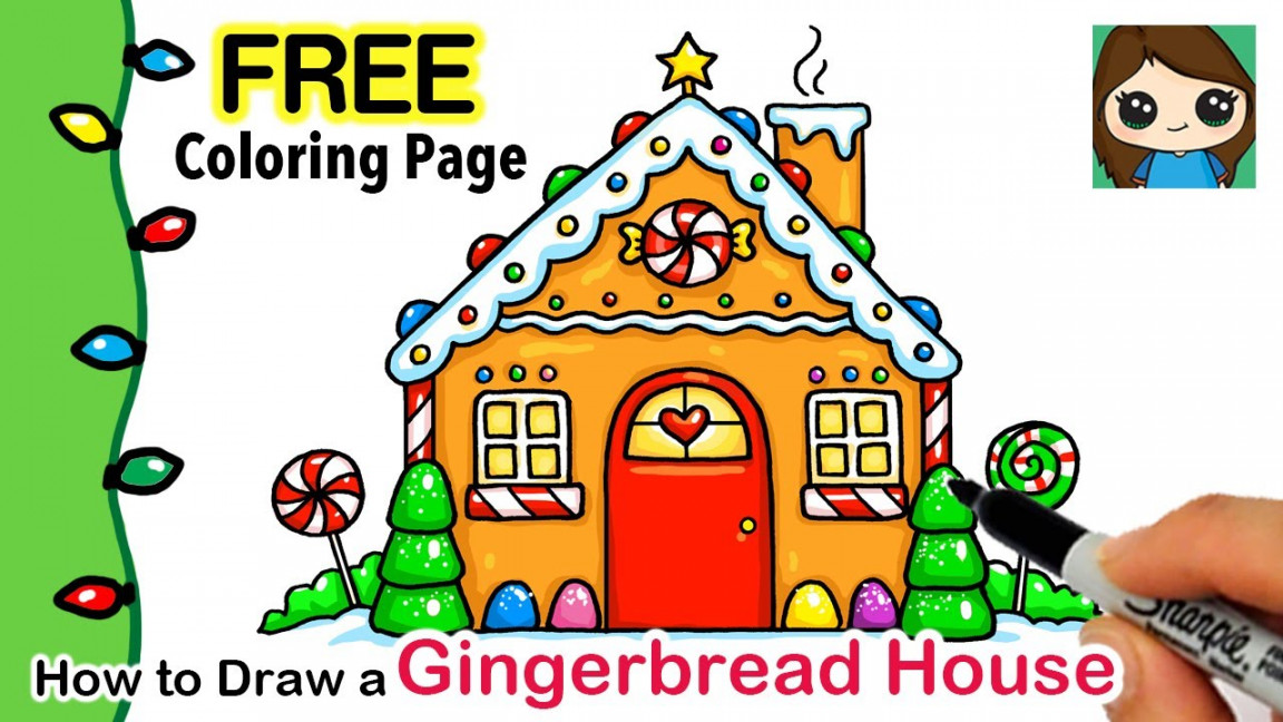 How to Draw a Gingerbread House  Christmas Series #