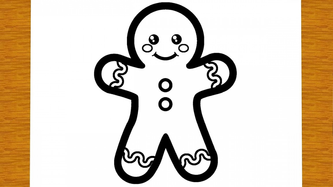 HOW TO DRAW A GINGERBREAD MAN