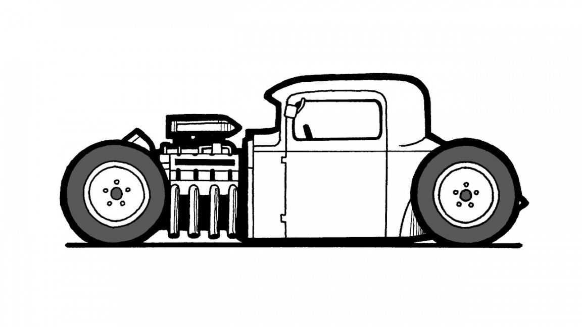 How To Draw A Hot Rod Car