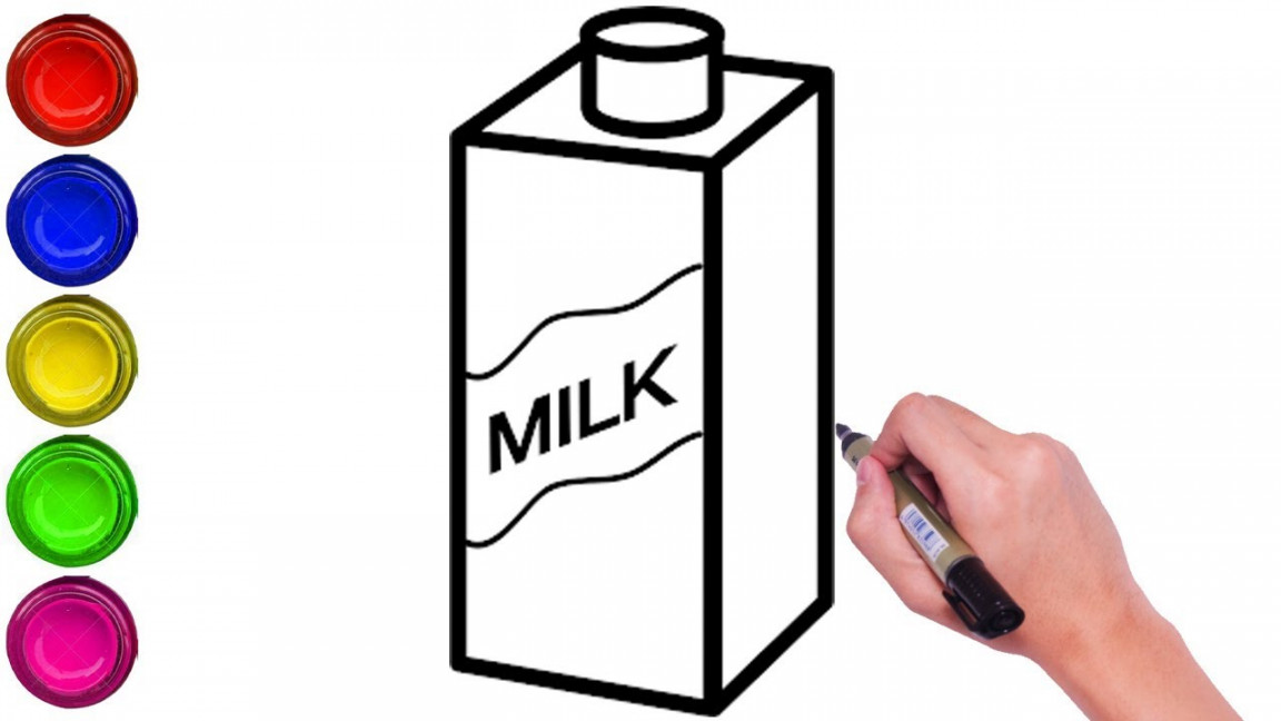 HOW TO DRAW A MILK BOTTLE STEP BY STEP EASY-HOW TO DRAW A BOTTLE OF  MILK-BOTTLE OF MILK EASY DRAW