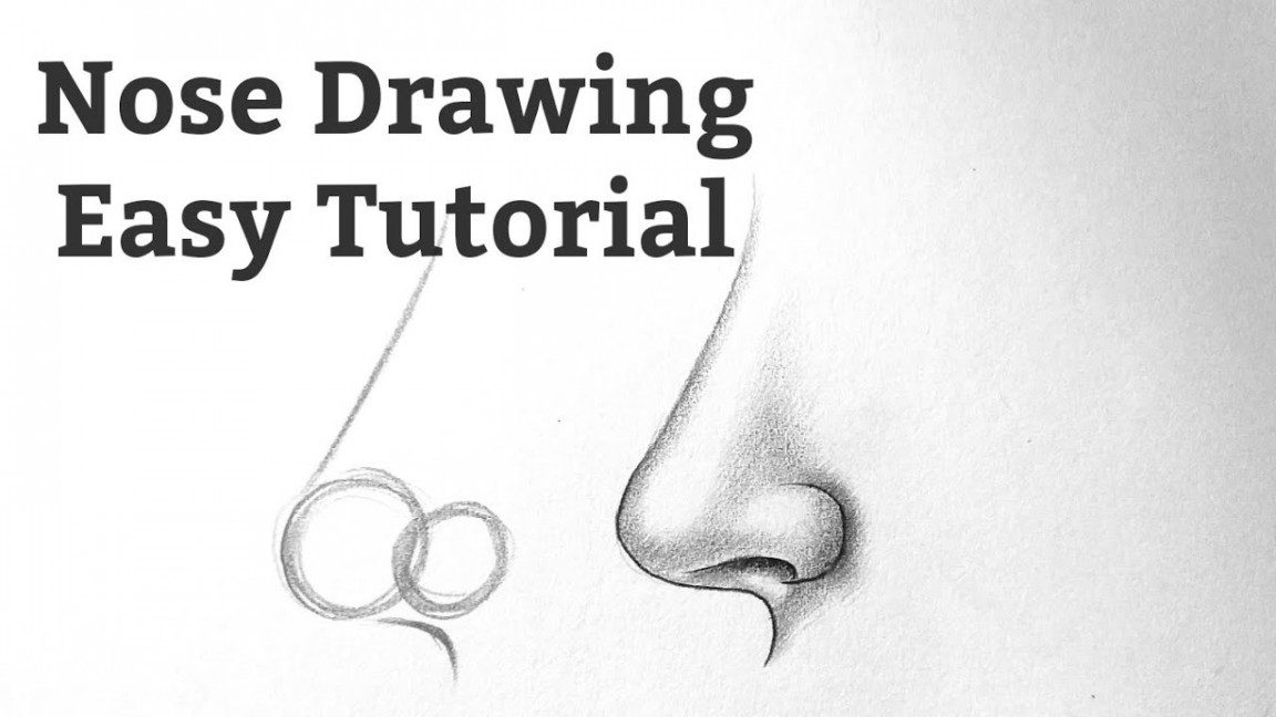 How to draw a nose(side view)easy step by step for beginners Drawing nose  easy tutorial with pencil