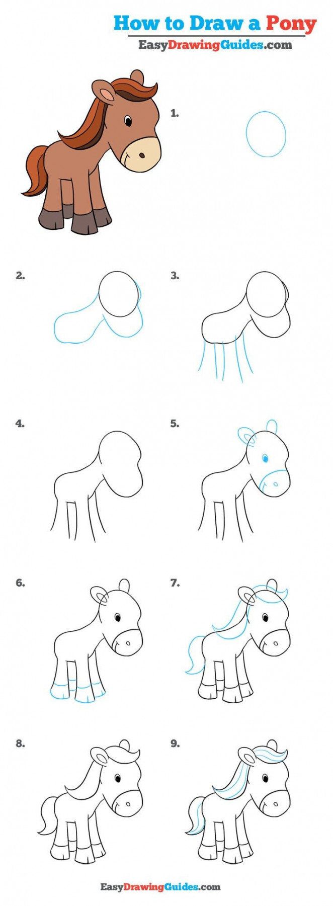 How to Draw a Pony - Really Easy Drawing Tutorial  Drawing