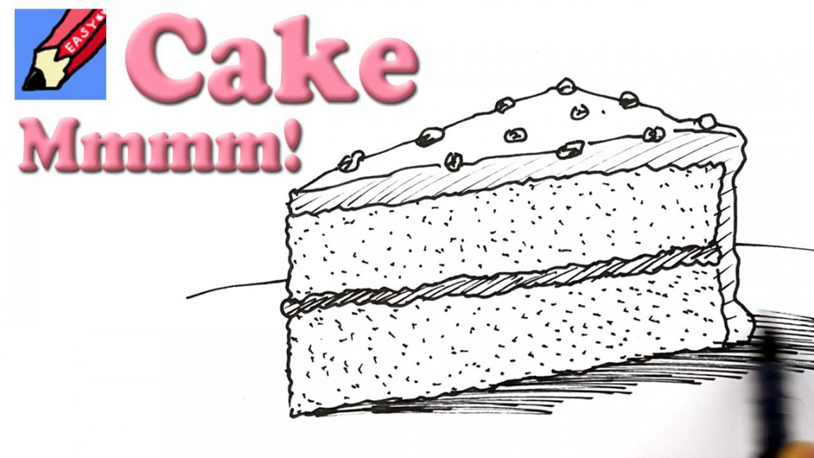 How to draw a Slice of Cake Real Easy