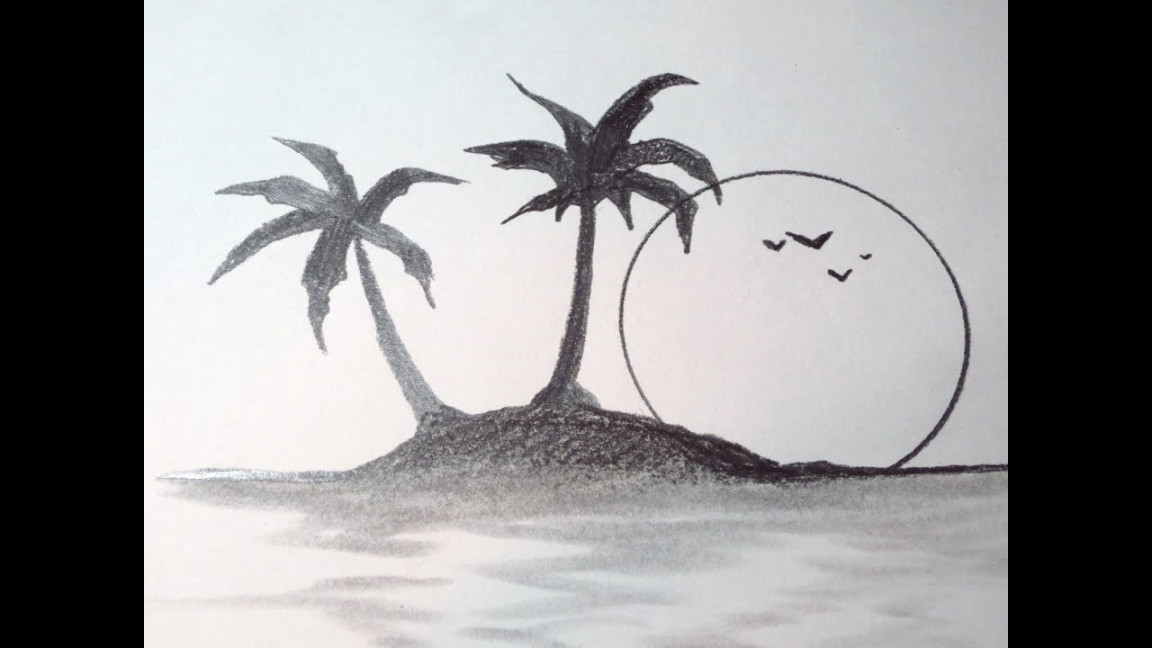 How To Draw A Tropical Island