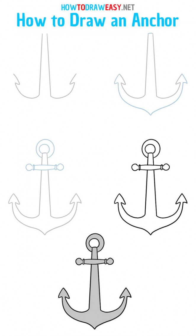 How to Draw an Anchor Step by Step  Anchor drawings, Dream