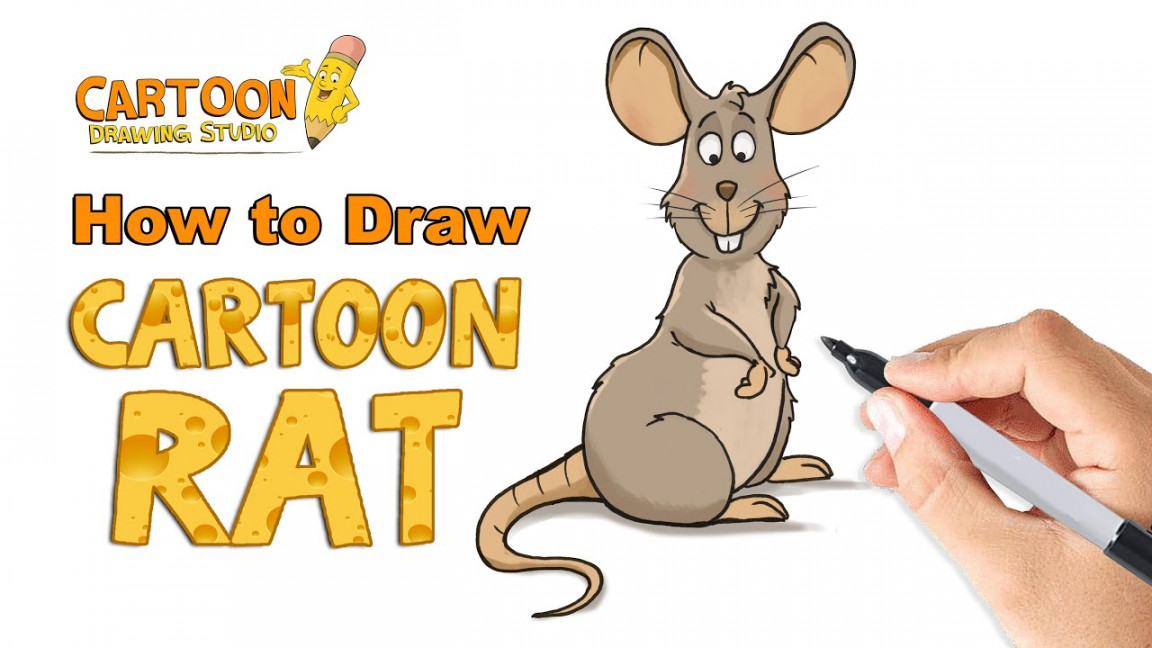 How to Draw Cartoon Rat  (Step by Step) Drawing Lesson