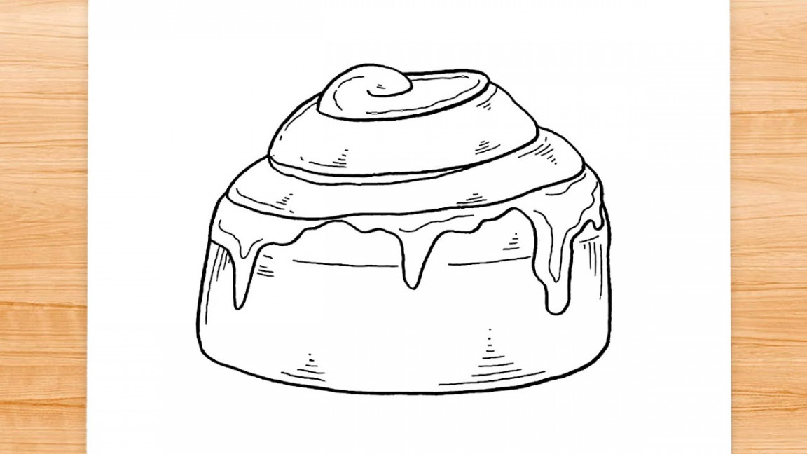 How to draw Cinnamon Roll