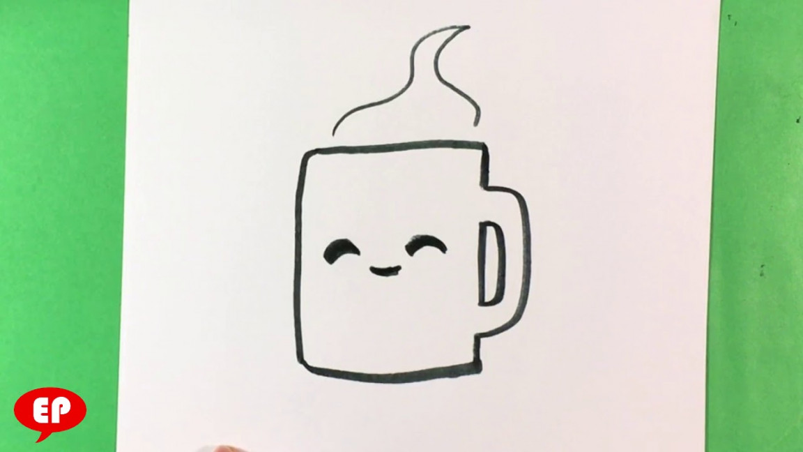 How to Draw Cute Coffee Mug - Step by Step for Beginners - Easy Pictures to  Draw