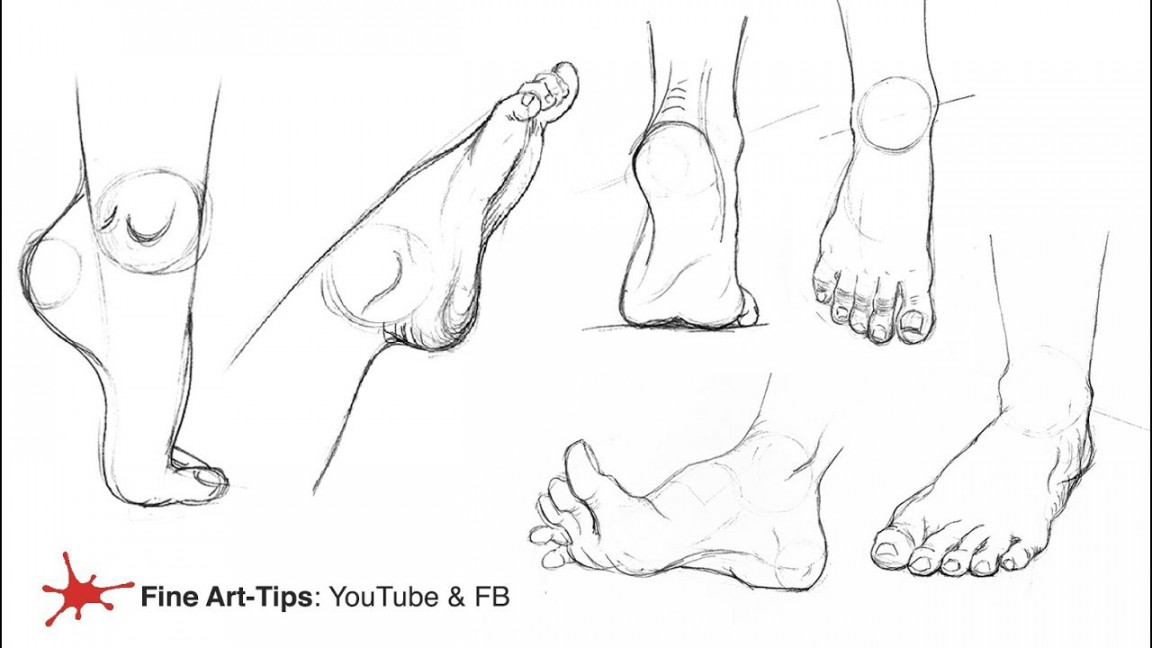 HOW TO DRAW FEET FROM ANY ANGLE, EASILY!