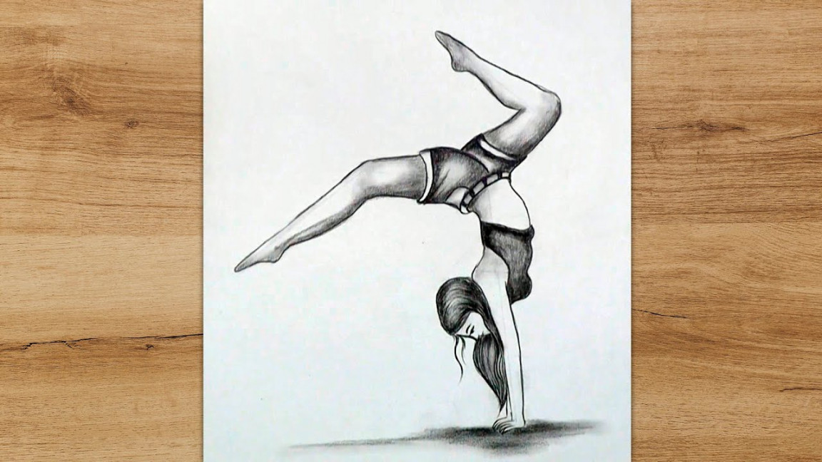 How to Draw Gymnast Girl Step by Step  Easy Drawing Tutorial