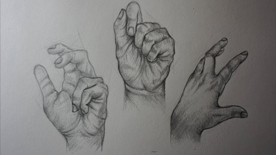 How to Draw Hands with Pencil Step by Step - Realistic Hands