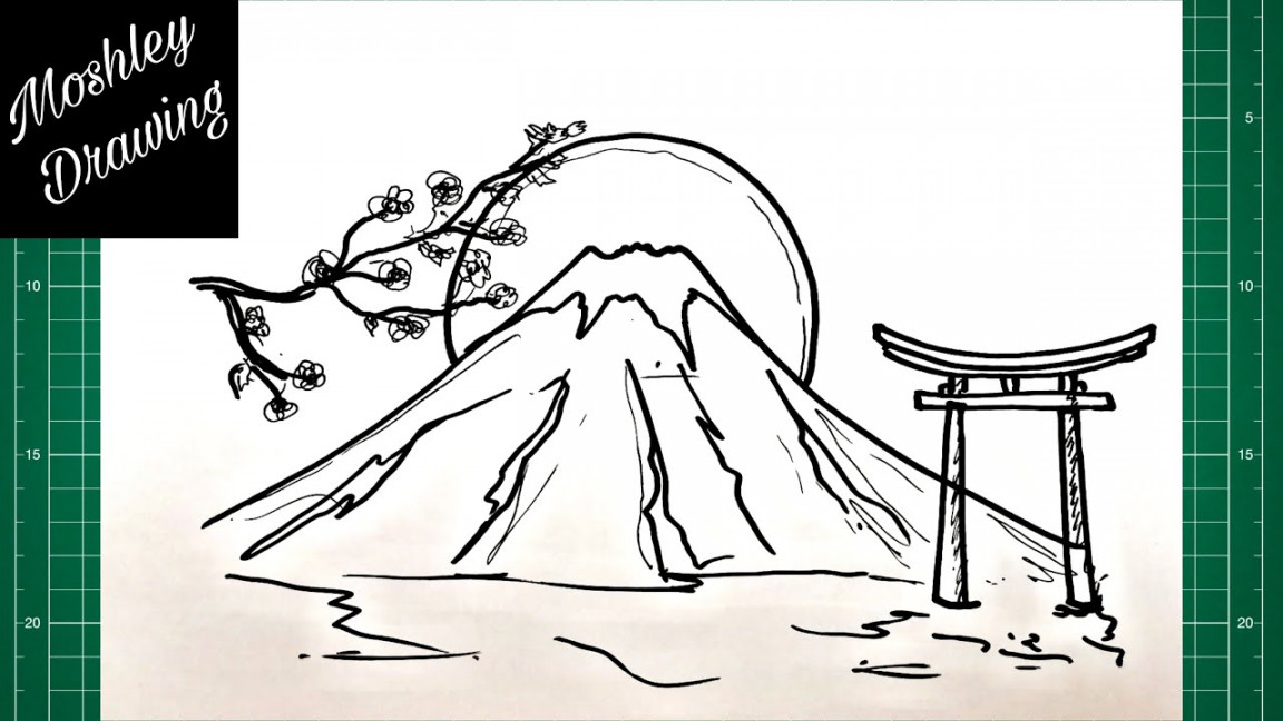 How to Draw Mount Fuji Step by Step