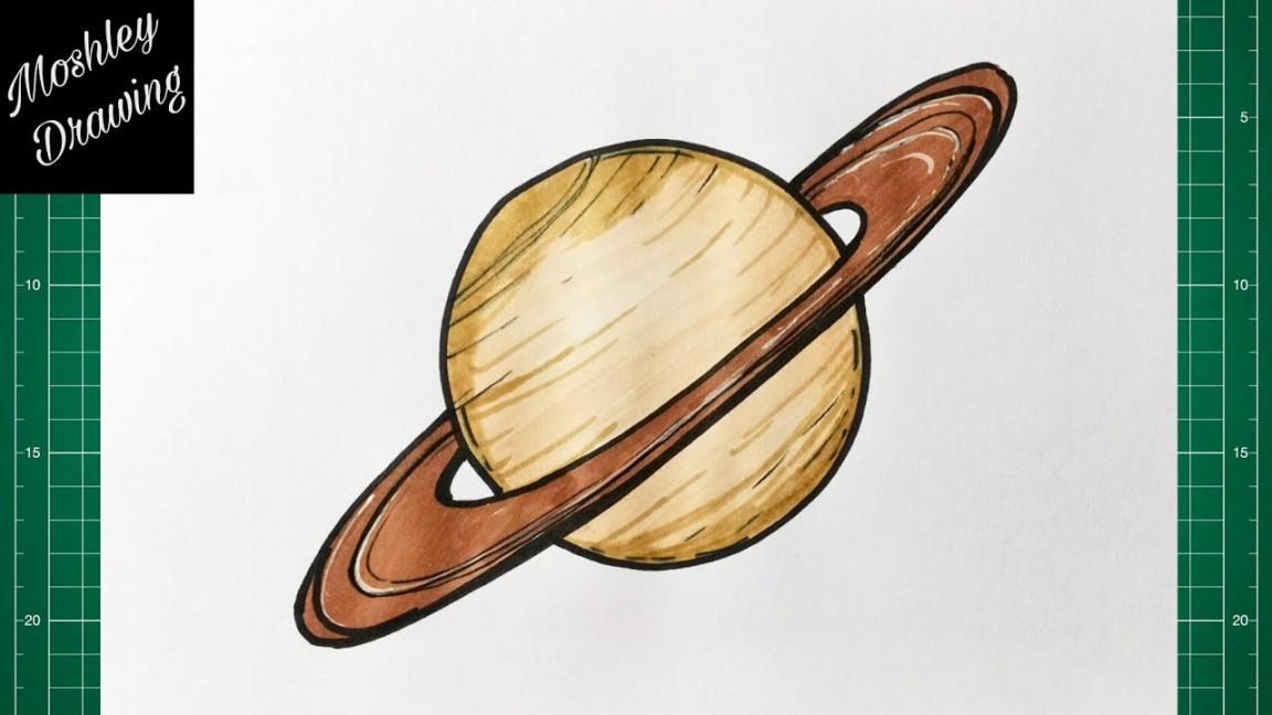 How to Draw Planet Saturn Step by Step