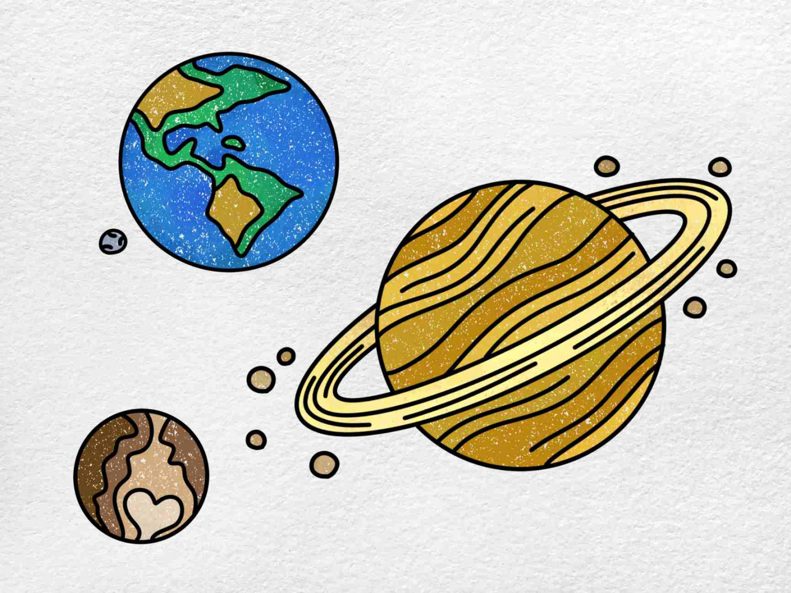 How to Draw Planets - HelloArtsy