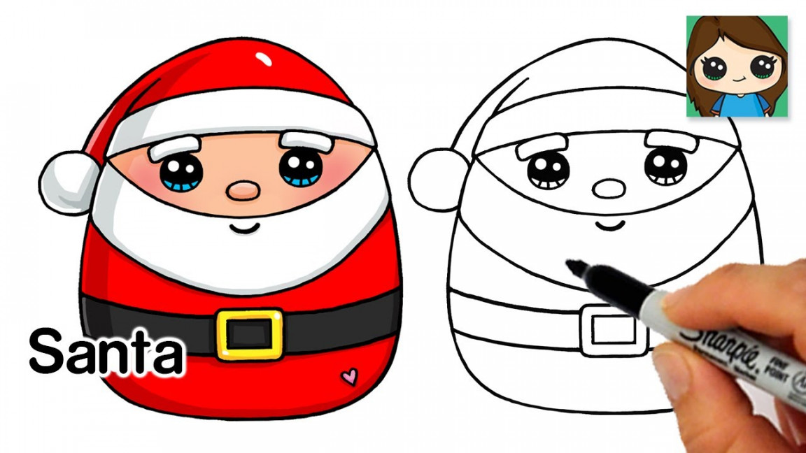 How to Draw Santa Claus Easy ❄️ Christmas Holiday Squishmallows