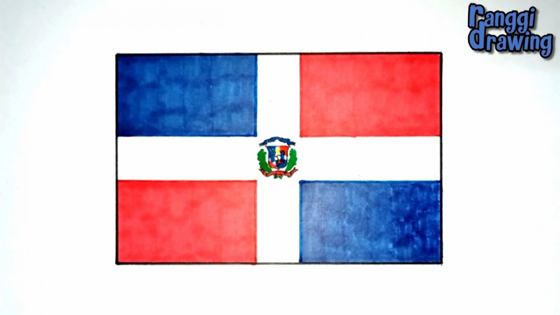 How to Draw The Flag of Dominican Republic