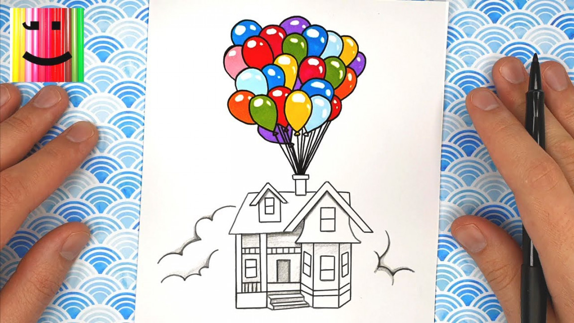 How to draw the house from the cartoon (Up)