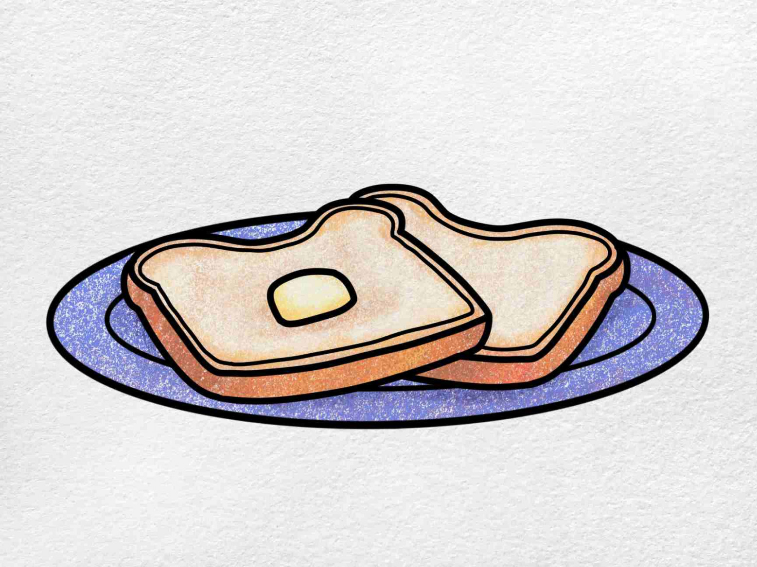 How to Draw Toast - HelloArtsy