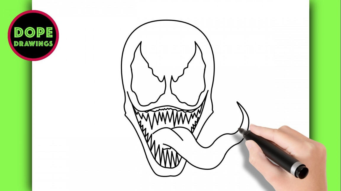 How to Draw Venom #htdraw #venom #spiderman