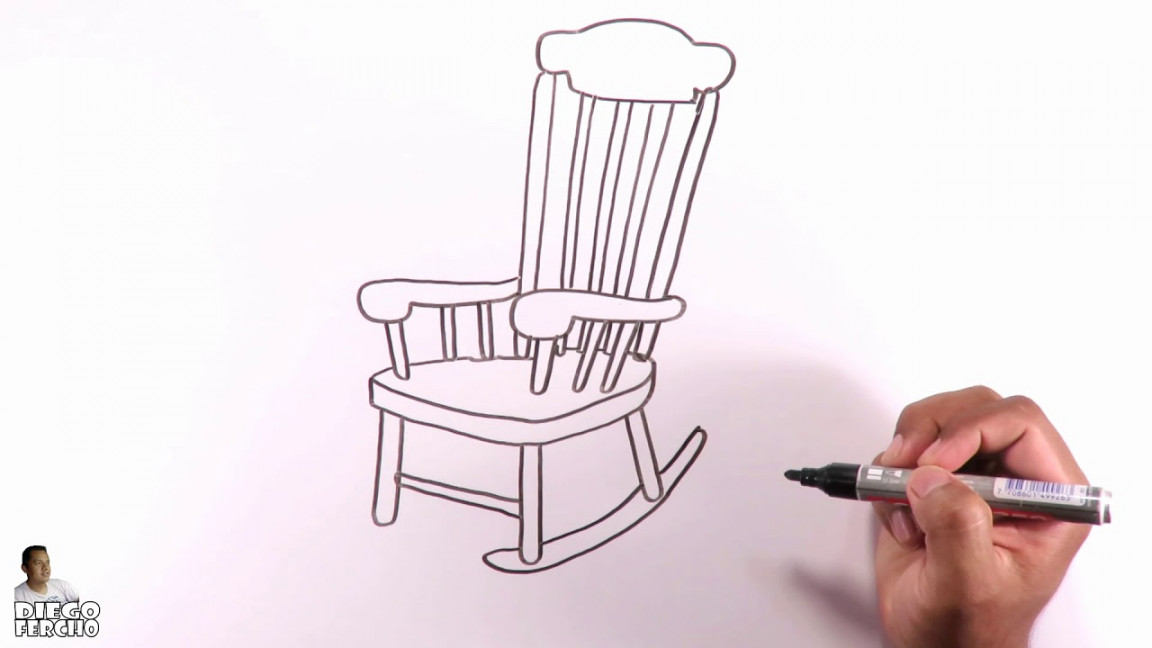 How to easily draw a rocking chair?