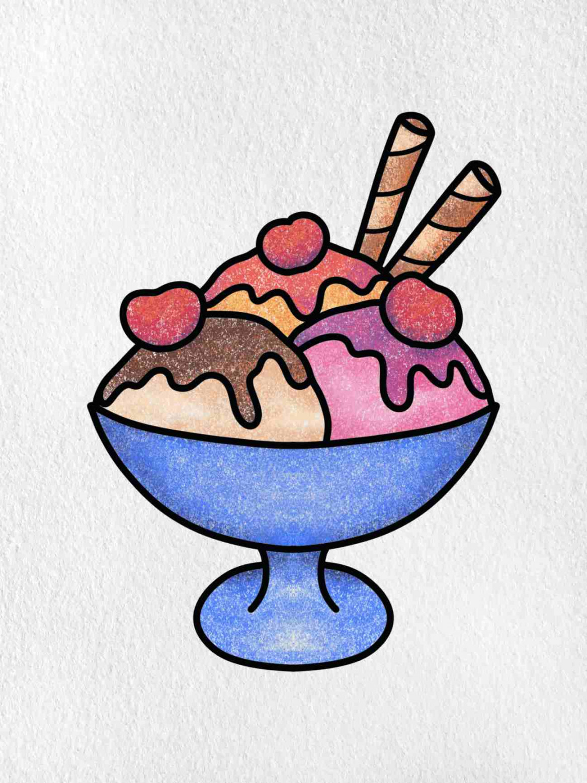 Ice Cream Sundae Drawing - HelloArtsy