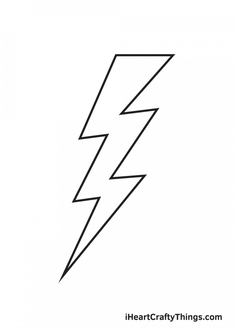 Lightning Bolt Drawing - How To Draw A Lightning Bolt Step By Step