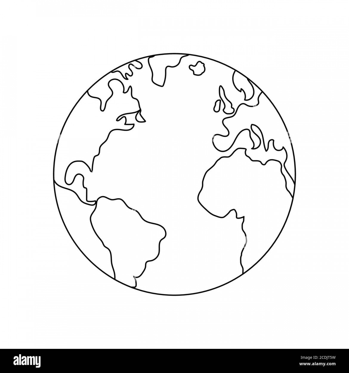 Line drawing world map hi-res stock photography and images - Page