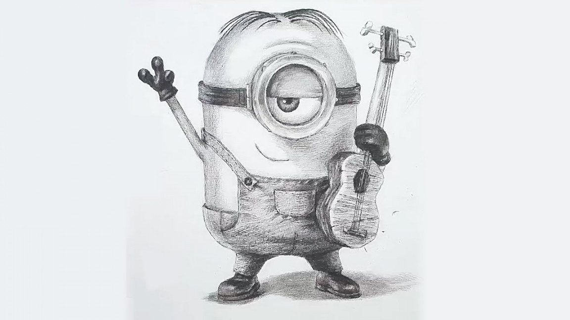 Minions Pencil Drawing Detailed Drawing Process