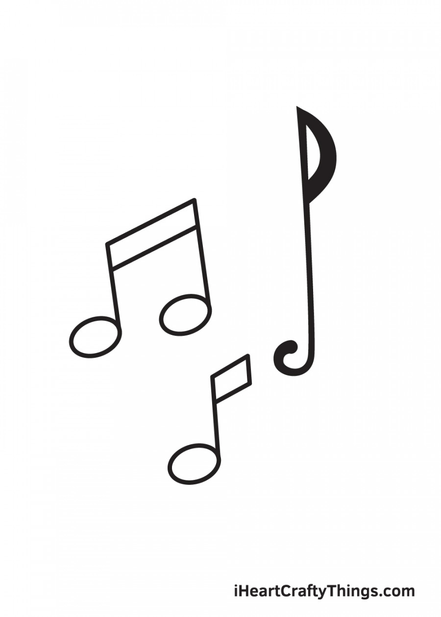 Music Notes Drawing - How To Draw Music Notes Step By Step