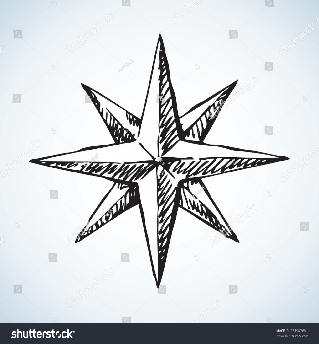 , North Star Sketch Images, Stock Photos, D objects