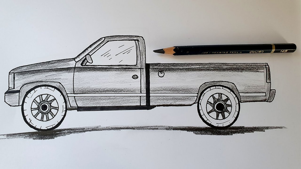 Pickup Truck  How To Draw Pickup Truck Easy Step By Step