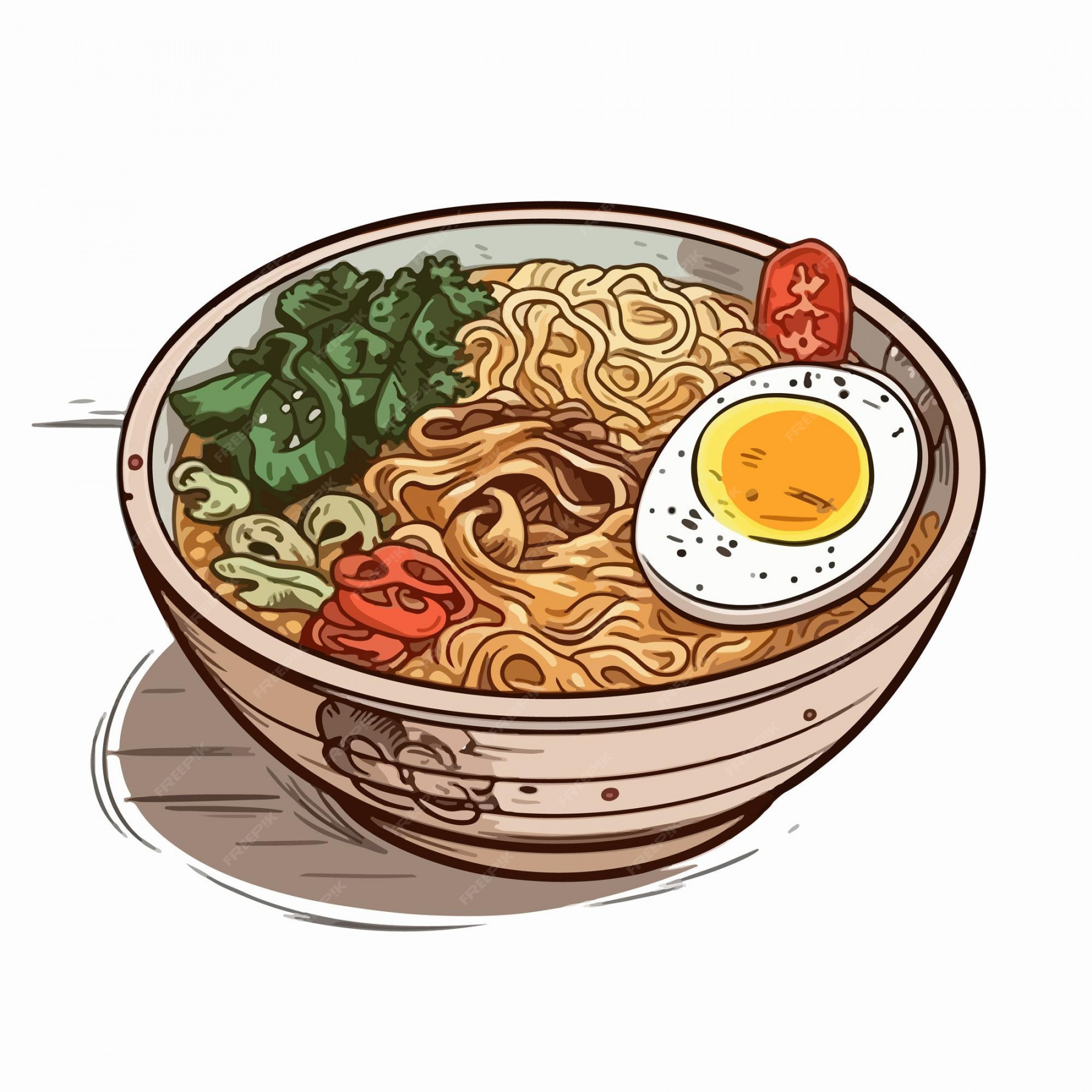 Premium Vector  Ramen bowl flat vector illustration ramen bowl