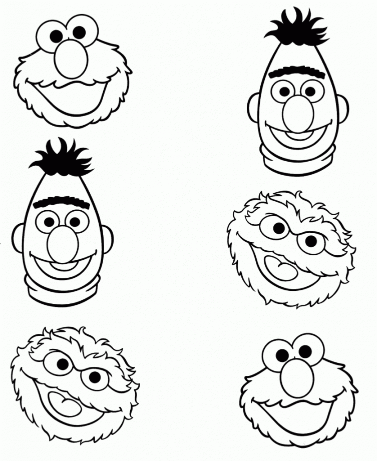 Printable Coloring Pages  Sesame street coloring pages, Sesame