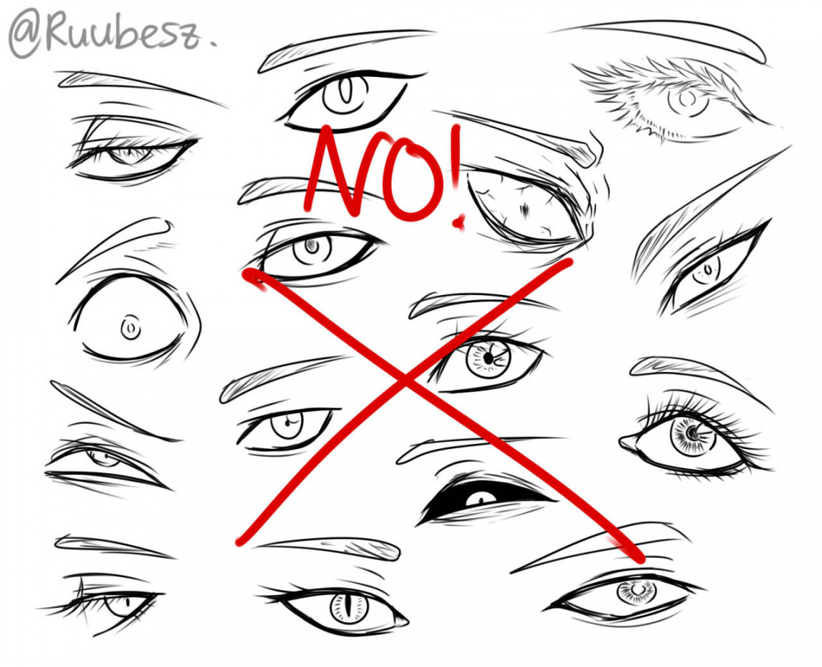 Procrastination — How to draw different eye shapes: